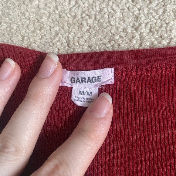 red garage long sleeve top - Picture 2 of 2